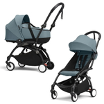 Коляска Stokke YOYO3 Newborn Shell рама чёрная Black 2 в 1 Aqua