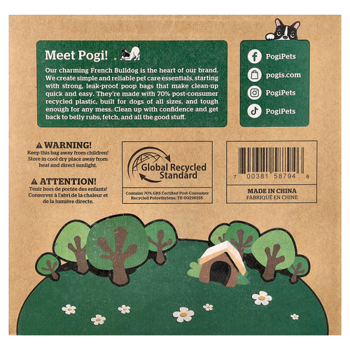 Pogi's Pet Supplies, пакеты для уборки, Super Duper Pack, без запаха, 50 рулонов, 750 пакетиков, 2 дозатора