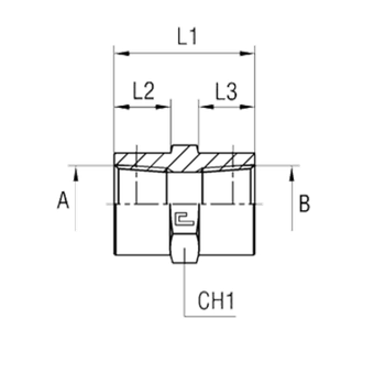 Соединение PS NPT 1/2 - NPT 3/4