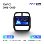 Teyes CC2 Plus 9"для Renault Kwid 2015-2019