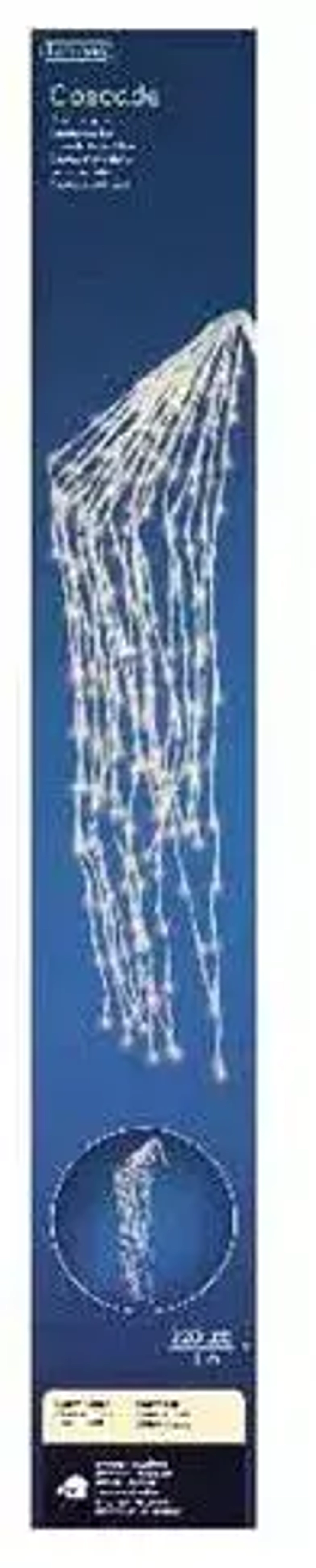 Светодиодное украшение Хрустальный водопад 200 см, IP44, 680 LED белых и теплых белых, Kaemingk (492695)