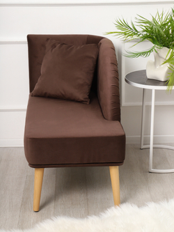 Кушетка Berger коричневый/натурал