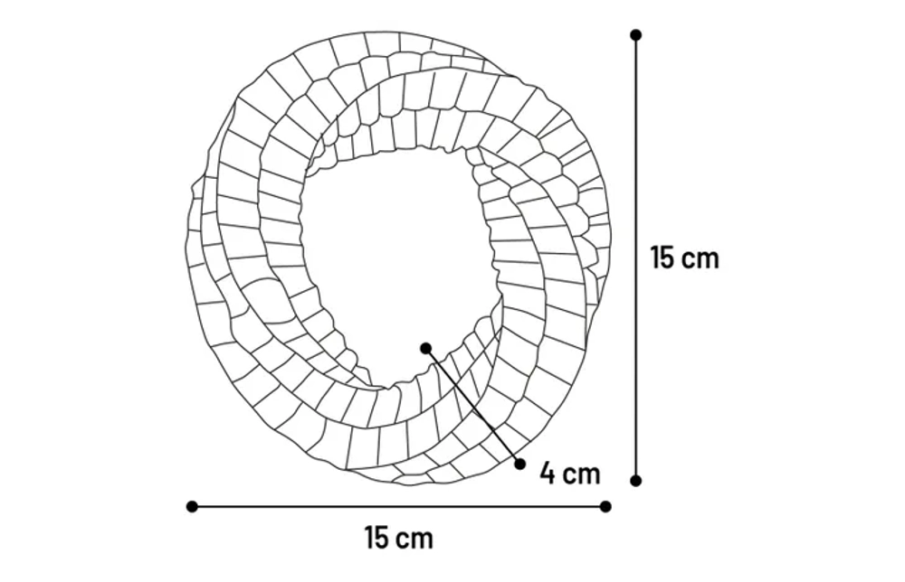 FLAMINGO GLOWA Игрушка для собак "Кольцо", голубой/желтый, PP-пластик, 15*15*4 см
