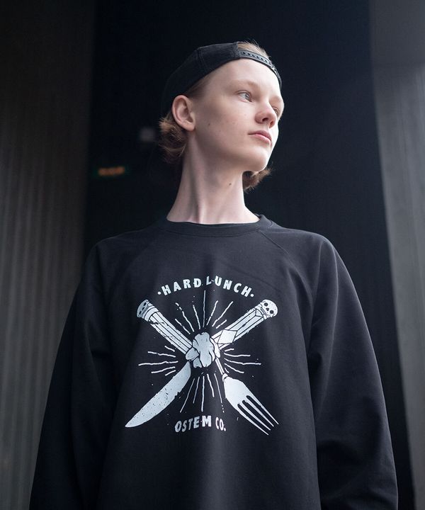 Лонгслив Fork and Knife черный - фото 14