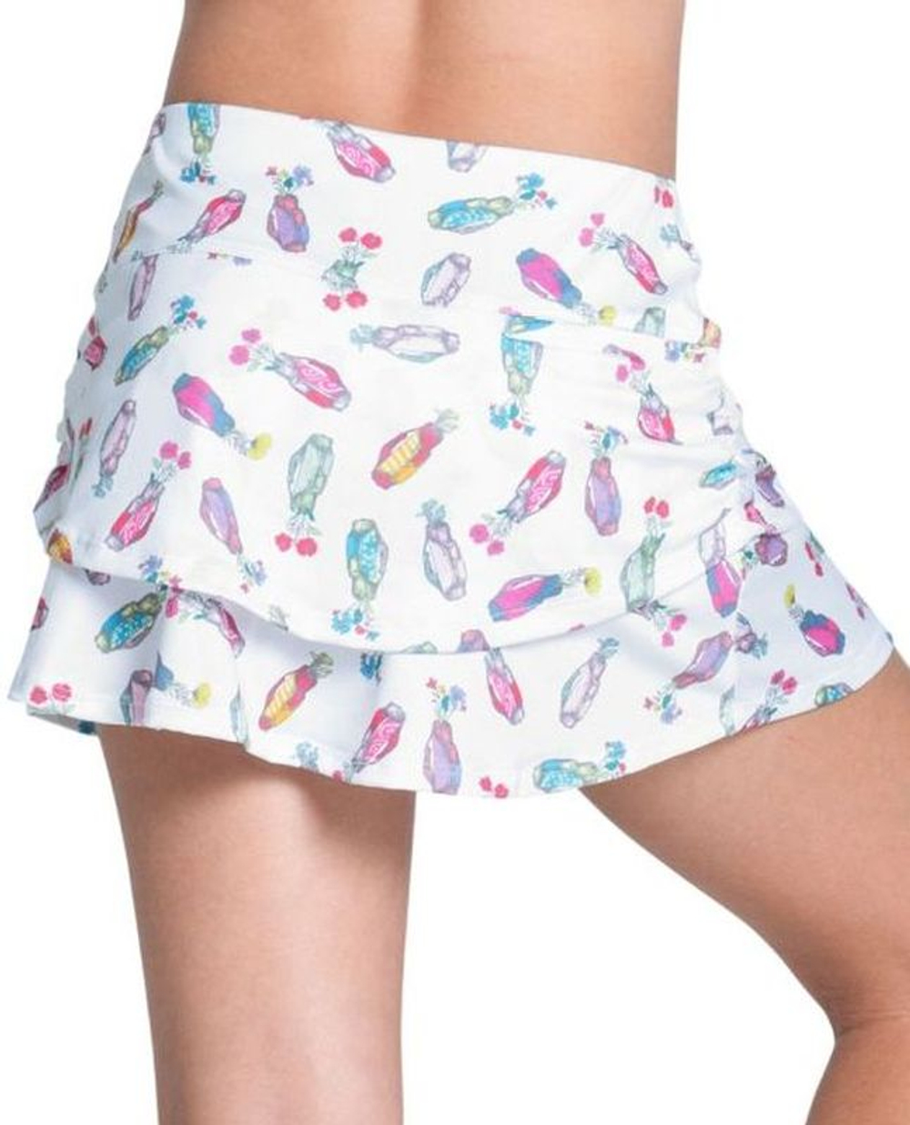 Детская теннисная юбка Lucky in Love Girls Let's Par With Back Pocket