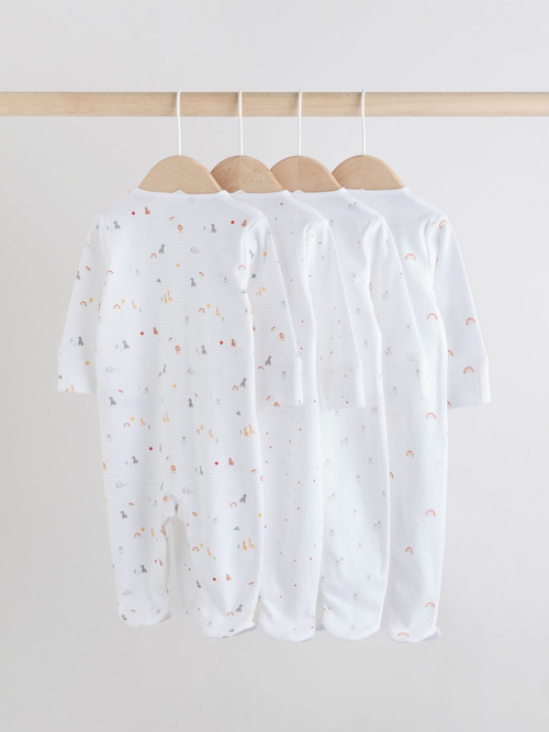 Комбинезон / Cлип для малышей Next AW3-255, 4 шт., Белый