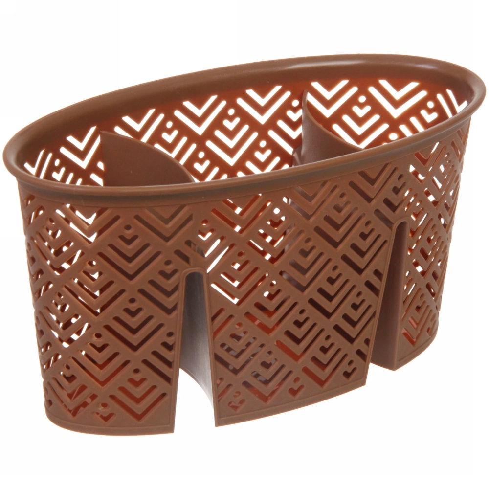 Подставка для столовых приборов пластиковая «Ромбы» 19*9*10см 3секции