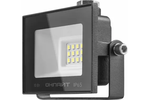 Прожектор светодиодный Онлайт 10W OFL 6000К 800Лм IP65 черный 31886