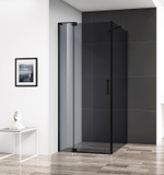 Душевой уголок Cezares Slider 100x90 SLIDER-AH-1-90-90/100-GRIGIO-NERO профиль Черный матовый стекло серое