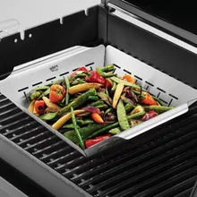 Перфорированный противень для овощей, морепродуктов, квадратный, 35х30х6.4 см, Weber