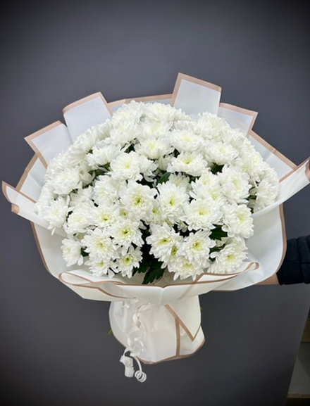 9 веточек хризантем