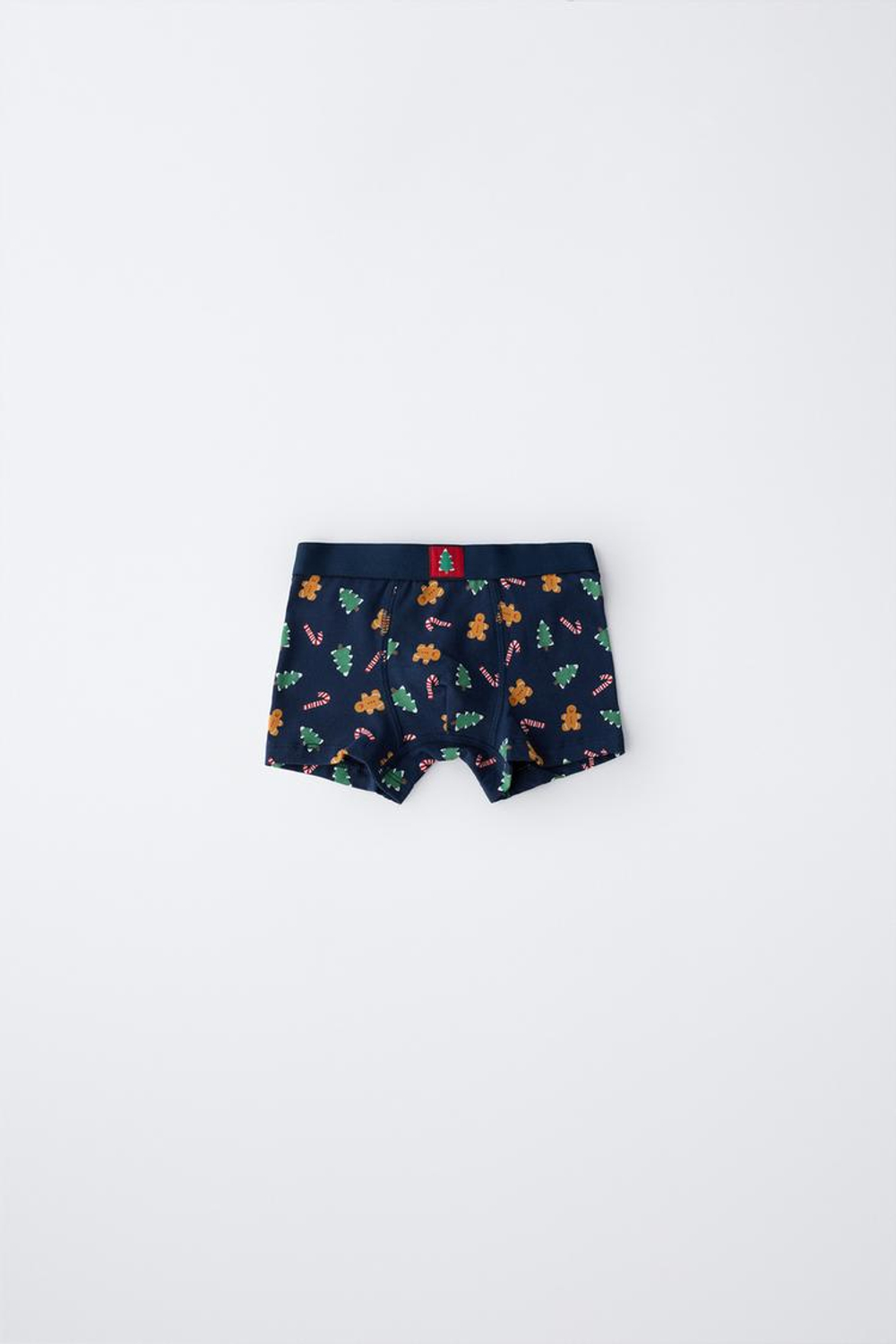 ZARA НАБОР ИЗ ТРЕХ ТРУСОВ-БОКСЕРОВ С ПРИНТОМ ДЕРЕВА И ПЕЧЕНЬЯ, РАЗНОЦВЕТНЫЙ