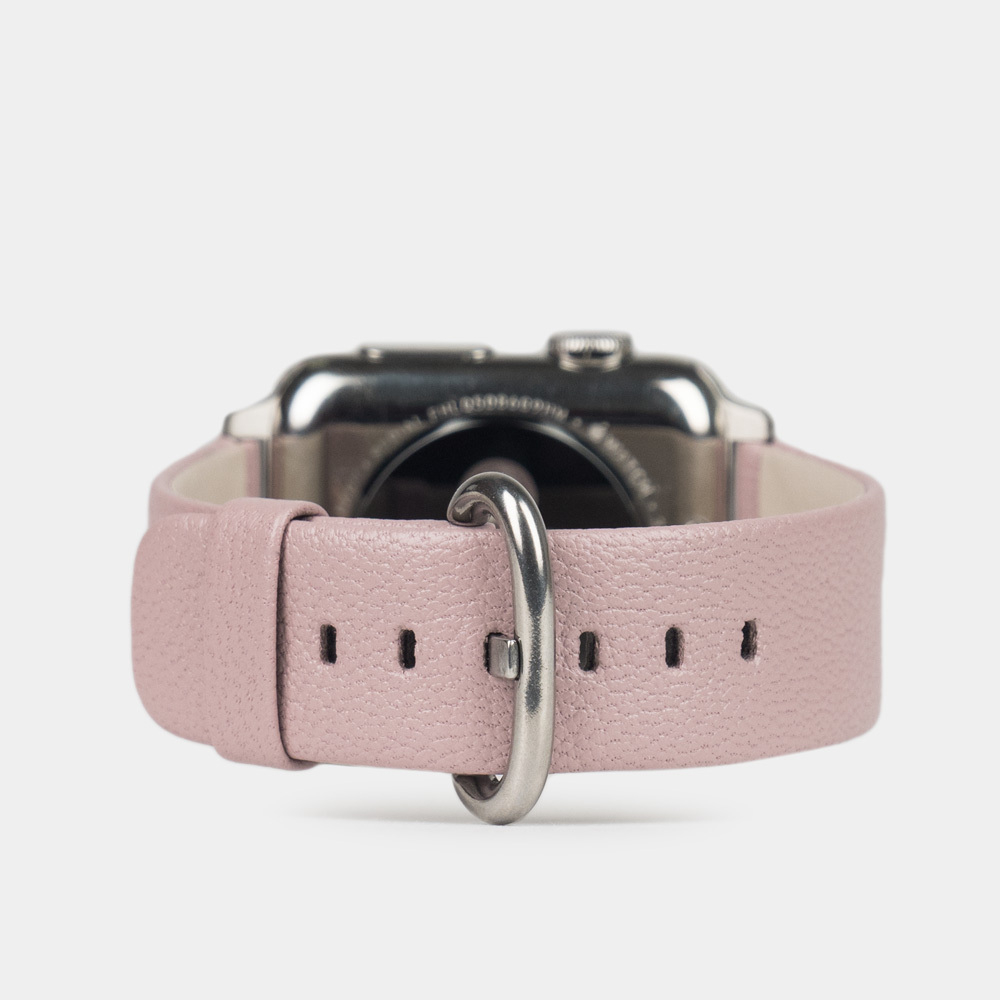 Ремешок кожаный для Apple Watch 42/44/45/49mm Classic пудрового розового цвета