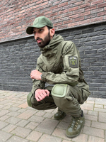 Тактический костюм горка с наколенниками и налокотниками олива