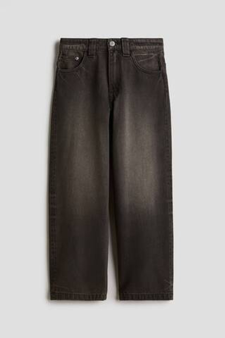 H&M Джинсы Baggy Fit, темно-серый
