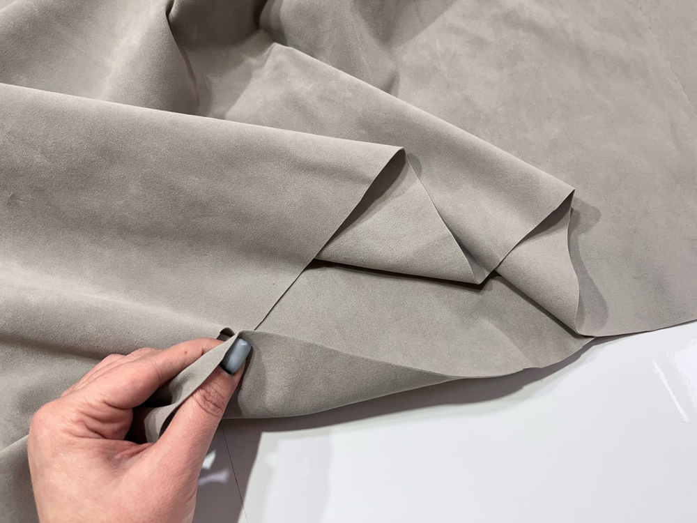 СВЕТЛО-СЕРЫЙ - Дабл фейс ФЛОК (1377 Евгения)