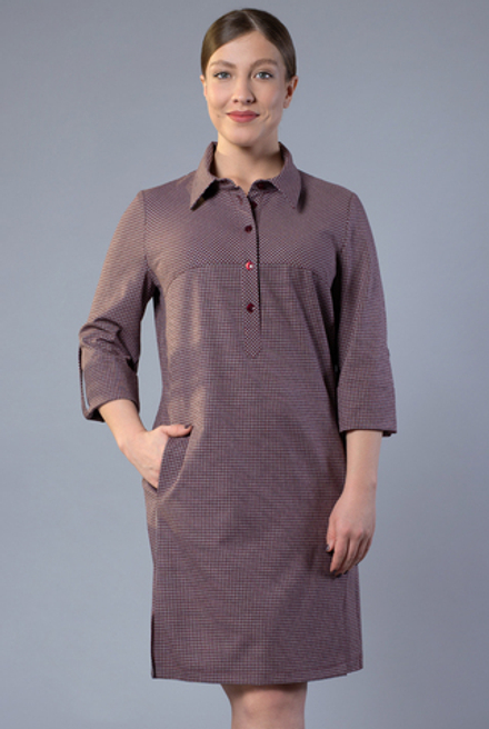 Платье-рубашка 1976ЛПБ, клетка #324Ка241976ЛПБ