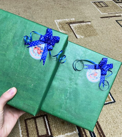 Бант-бабочка в горошек, 2 варианта по цвету, ширина ленты 1,2 см.