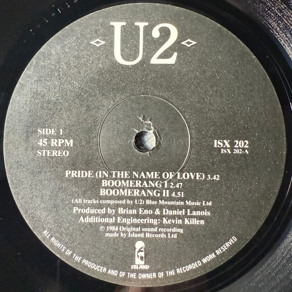 U2 ‎– Pride - In The Name Of Love (Англия 1984г.) 12", 45 RPM
