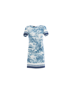 Платье-туника сине-белая 03-02-25 SS
