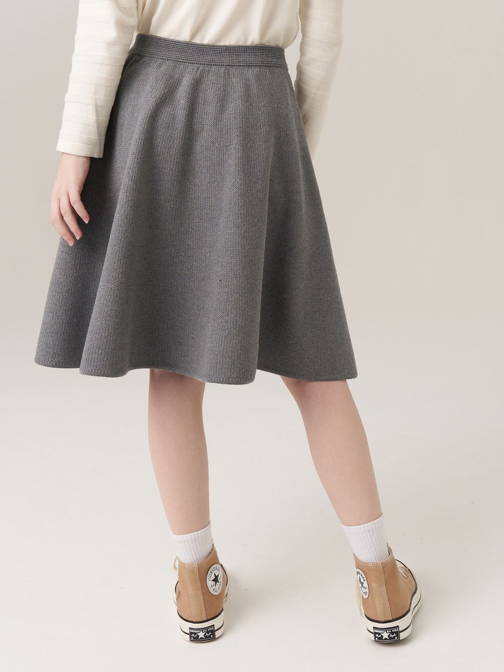 Юбка для девочки в школу AT814 серый