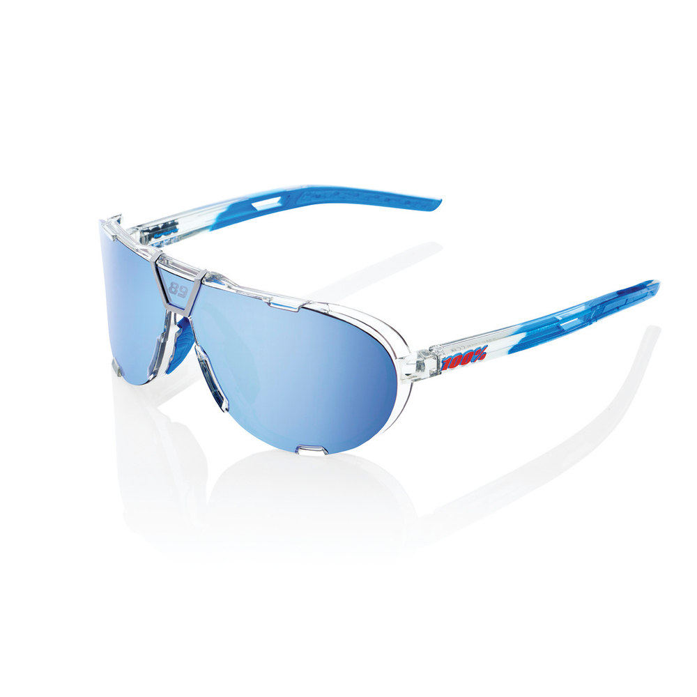Спортивные очки 100% Westcraft+ / Jorge Martin SE Polished Clear / HiPER Blue Multilayer Mirror Lens