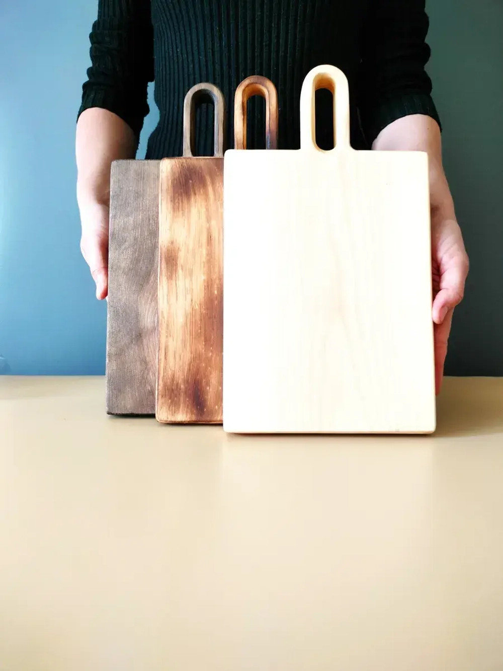 Набор досок разделочных из дерева сервировочных "Петля" 3шт