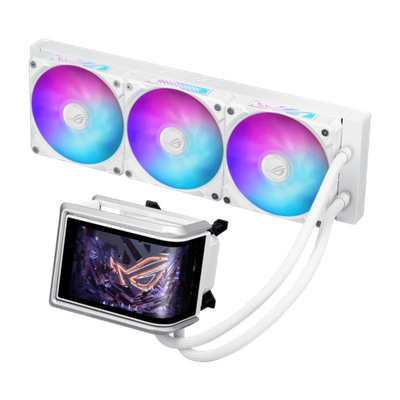 Водяное охлаждение CPU Asus ROG RYUO IV 360 ARGB WHT, 3x120mm, AMOLED-display, White