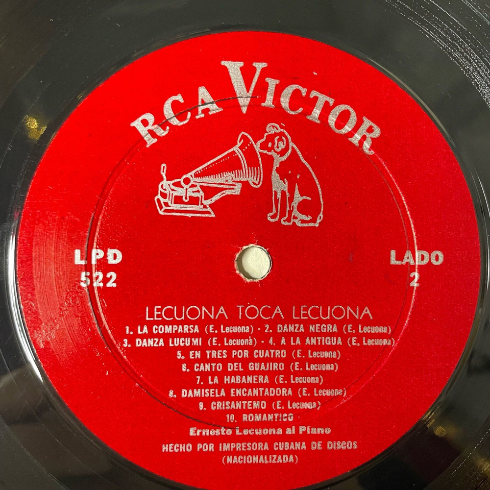 Винтажная виниловая пластинка LP Lecuona Plays Lecuona (Cuba Куба 1958)