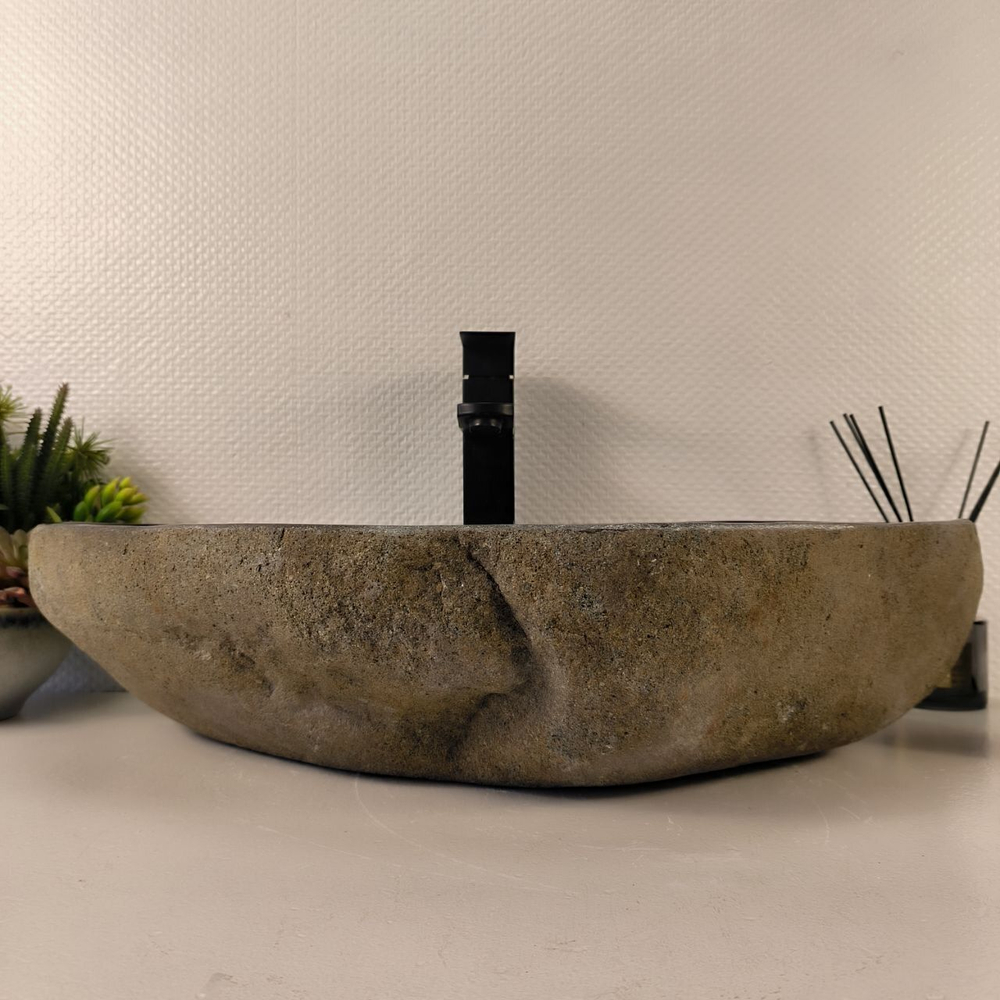 Каменная раковина из речного камня RS-05454 (62*33*15) 0863 из натурального камня