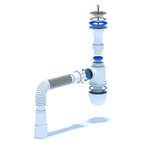 Сифон для раковины Ани Пласт 1 1/4"*40 с литым выпуском, с гибкой трубой 40*40/50 (C2015)