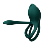 Зеленое эрекционное виброкольцо для пар с пультом ДУ + управление через приложение Zalo Bayek Vibrating Couples Ring Turquoise Green