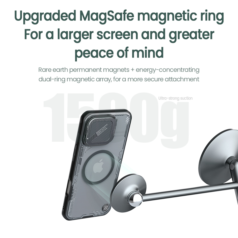 Чехол тонированный от Nillkin на iPhone 16 Pro Max, с металлической крышкой и поддержкой MagSafe, серия Iceblade Prop Magnetic Case