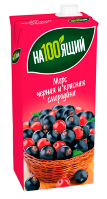 Морс "На100ящий" чёрная и красная смородина 0,95л. Савушкин продукт