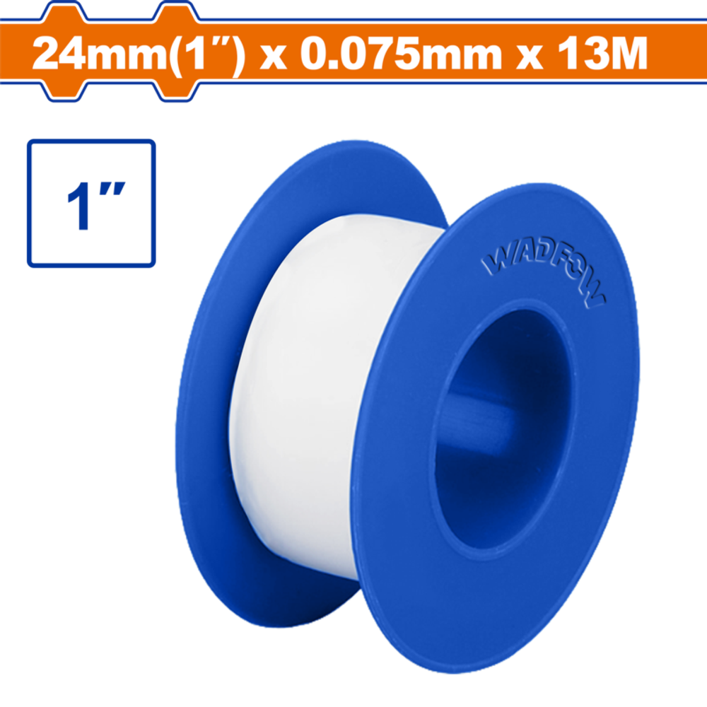 Уплотнительная лента тефлоновая 13мх24мм (250/1000) WADFOW WXP1306