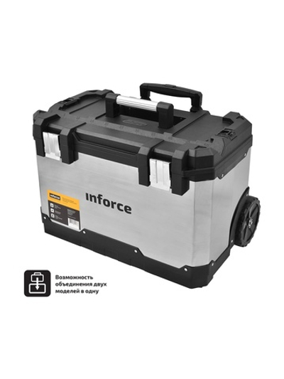 Металлопластиковый ящик для инструментов 24 на колесах Inforce 06-20-09