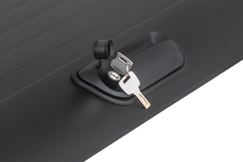 Крышка кузова для JAC T9, роллета раздвижная 1580х1620 мм, алюминиевая, черная РИФ