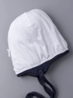 Шапка для мальчика на завязках осенняя