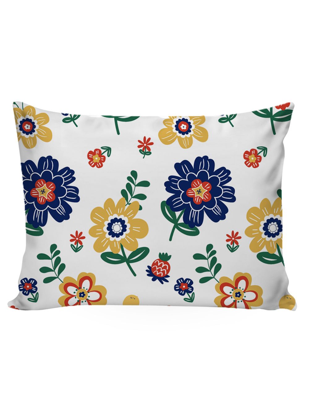 Постельное белье Полисатин Simple House "Цветы" 1,5-сп Наволочка 50х70 см 1 шт Простынь на резинке 90x200 см Пододеяльник 145x215 см