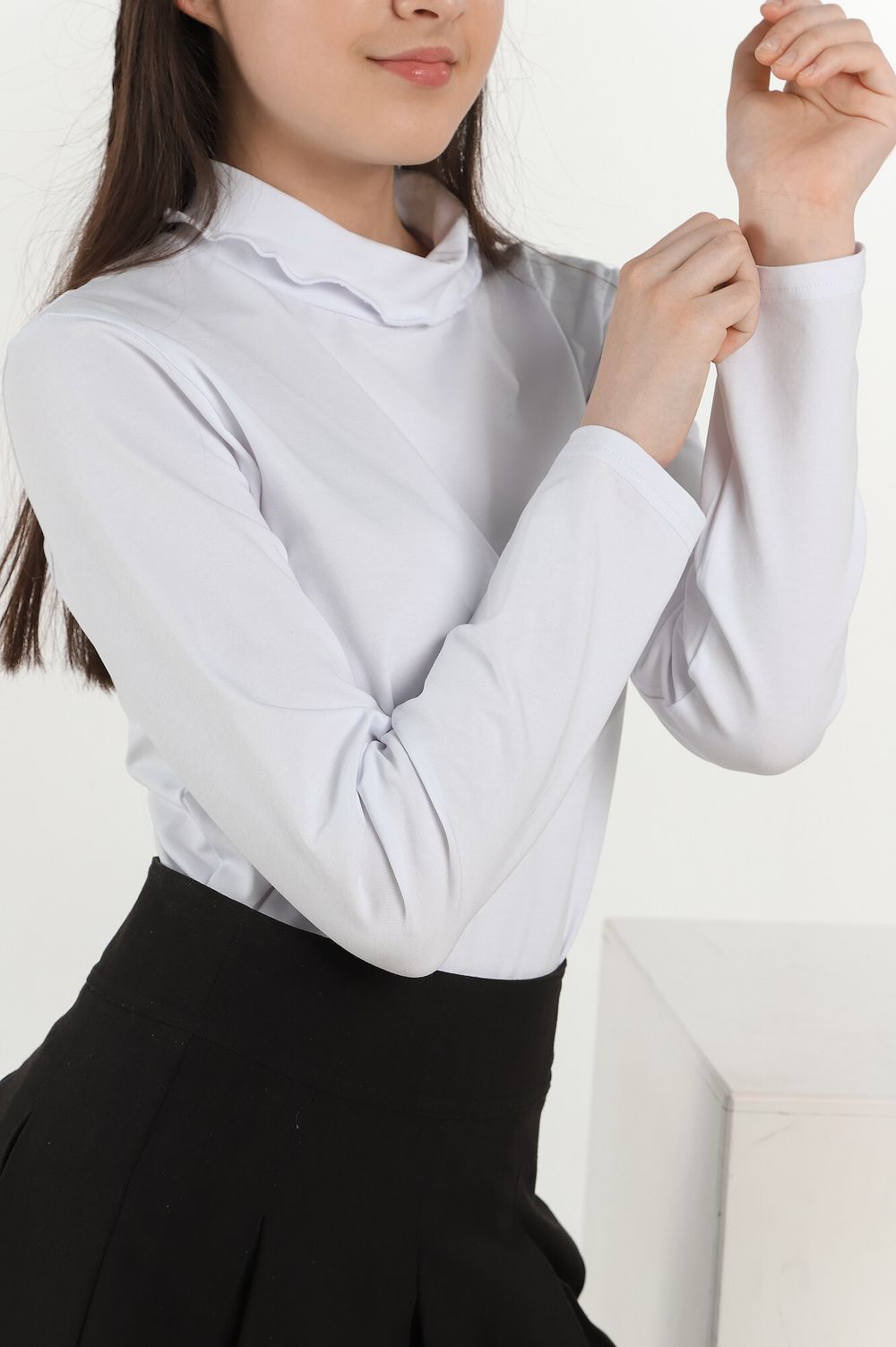 Джемпер для девочки Скул-3 Виотекс БЕЛЫЙ