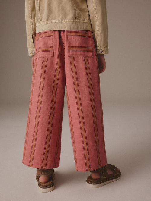 Брюки широкие для девочки Next E49-517, Розовый