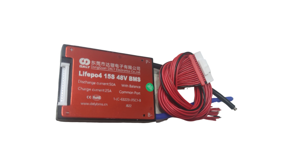 Плата контроля BMS LiFePO4 15S 48V 50A