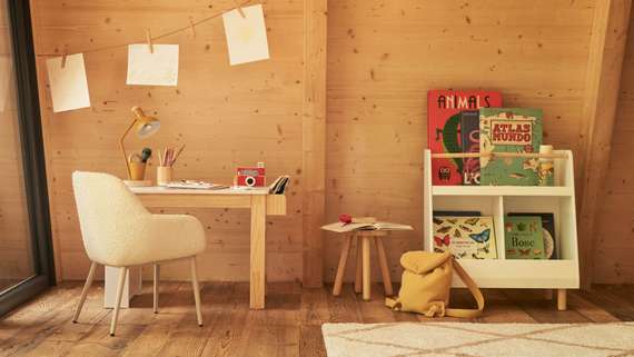 Детский стульчик Konna, белое букле