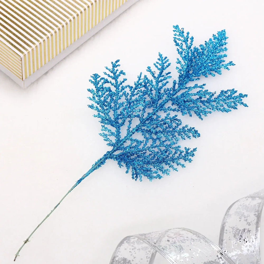 Ветка декоративная «Зимний сон» 25 см, Голубой