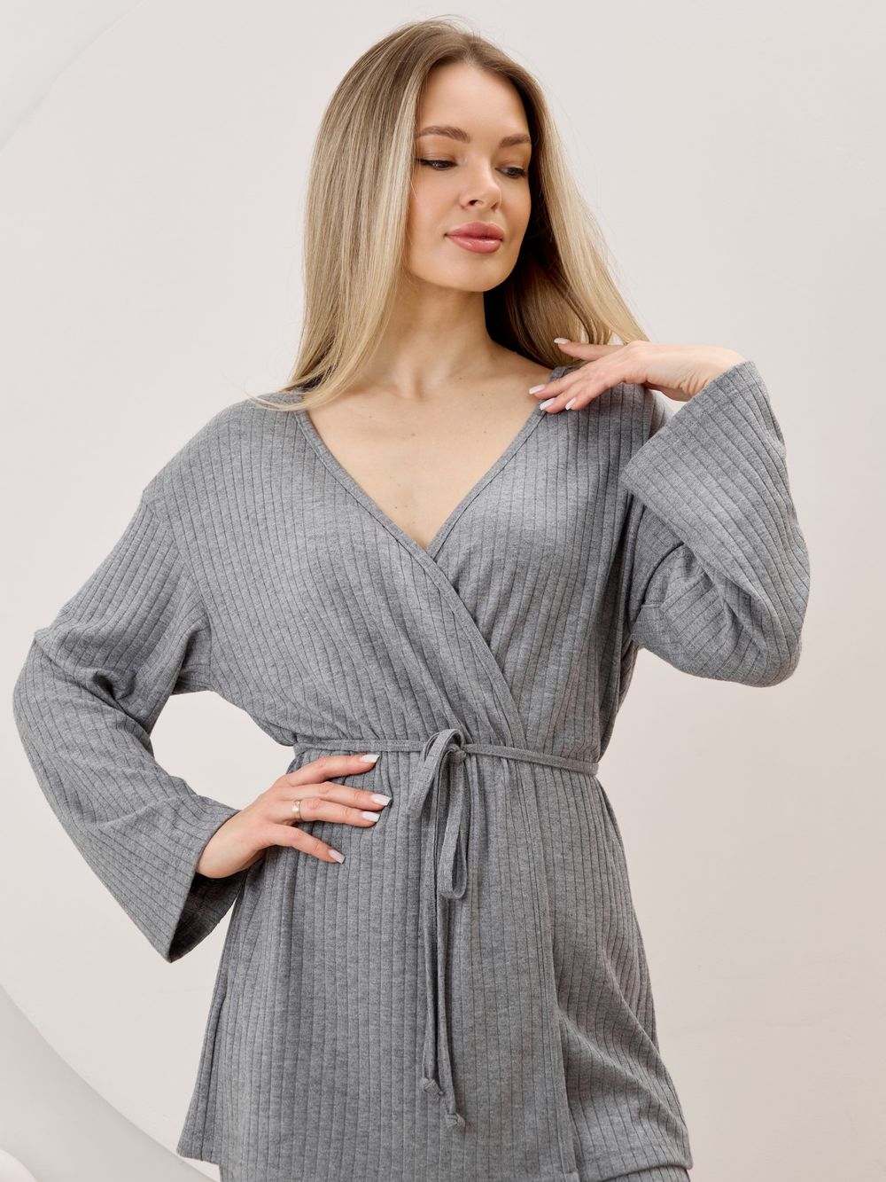 Кардиган-кимоно Эвила-1 Виотекс СЕРЫЙ