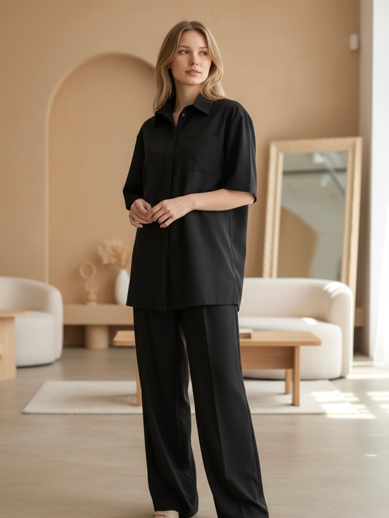 Рубашка прямая свободная для парикмахера