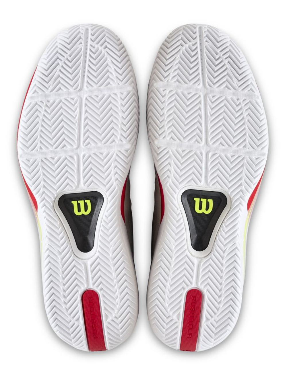 Мужские теннисные кроссовки Wilson Rush Tour 5 - white/black/infrared
