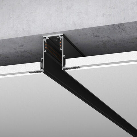 Slim Magnetic Шинопровод встраиваемый черный (1м) 85086/00 85086/00