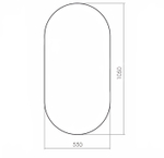 Зеркало Azario Viva 55 см LED-00002549 с подсветкой