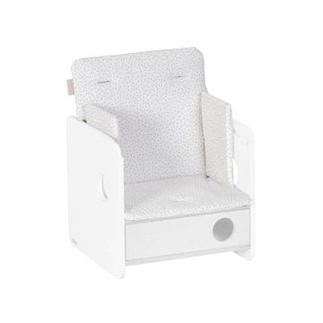 Подушка для стульчика Nuun в розовый горошек 100% органический хлопок (GOTS)